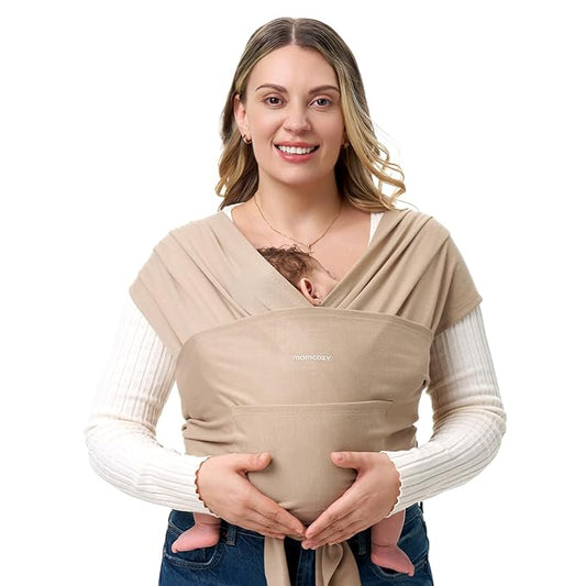 Momcozy Baby Wrap Carrier Light Curry