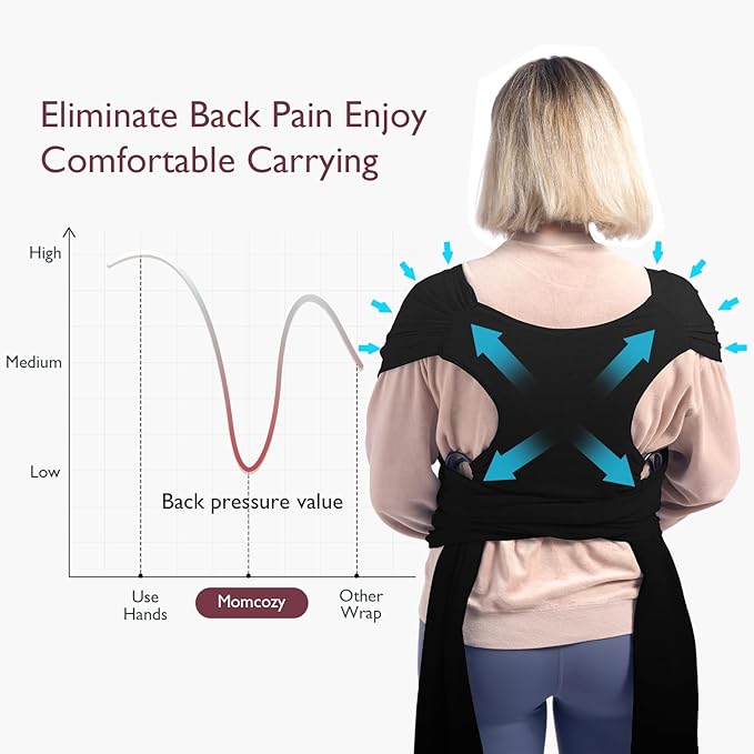 Momcozy Baby Wrap Carrier Black