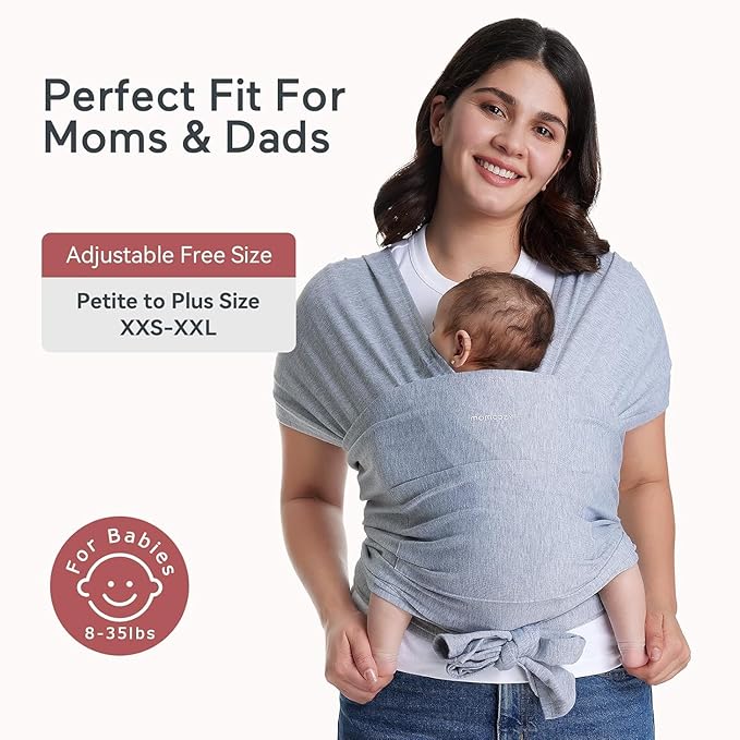 Momcozy Baby Wrap Carrier Grey