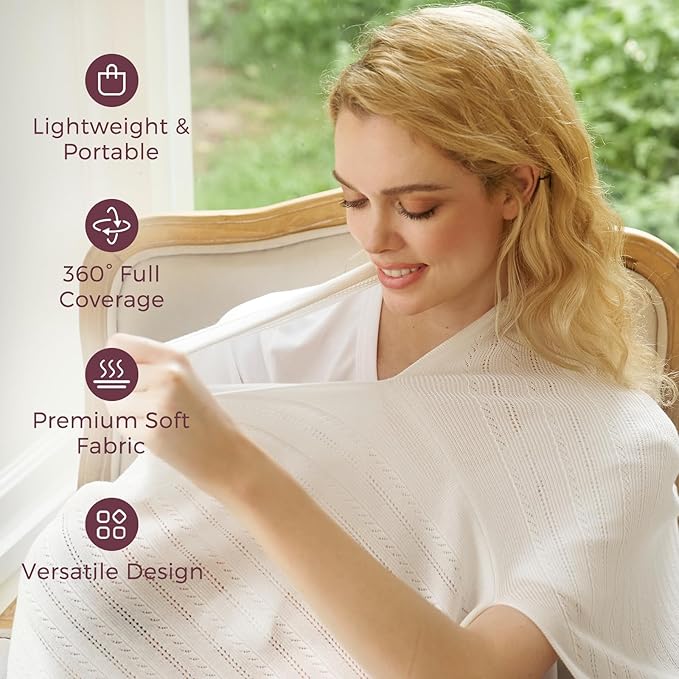 Momcozy Ultra-Light Nursing Cover White
