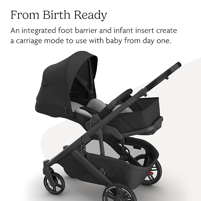 Cruz V3 Stroller | Charcoal/Carbon Frame/Black Leather
