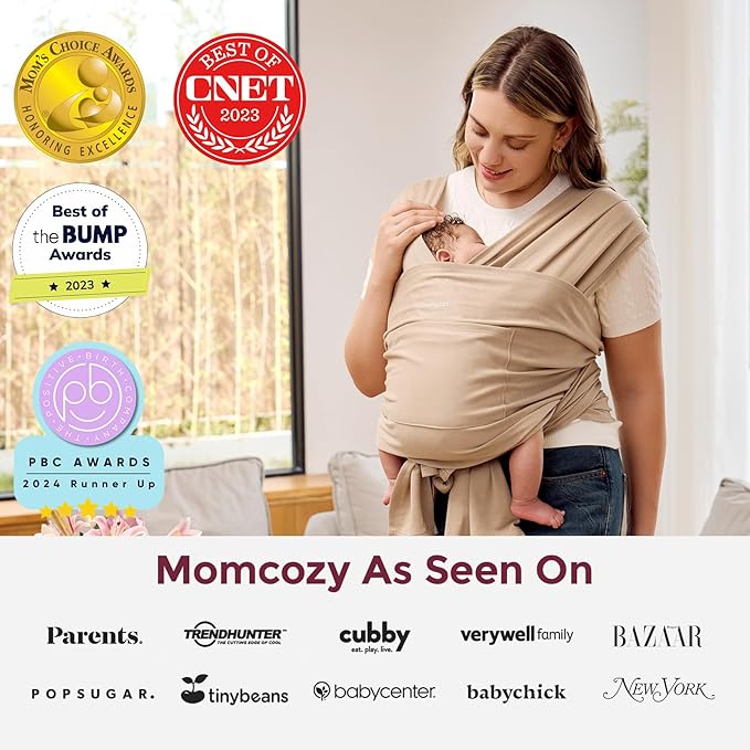 Momcozy Baby Wrap Carrier Light Curry