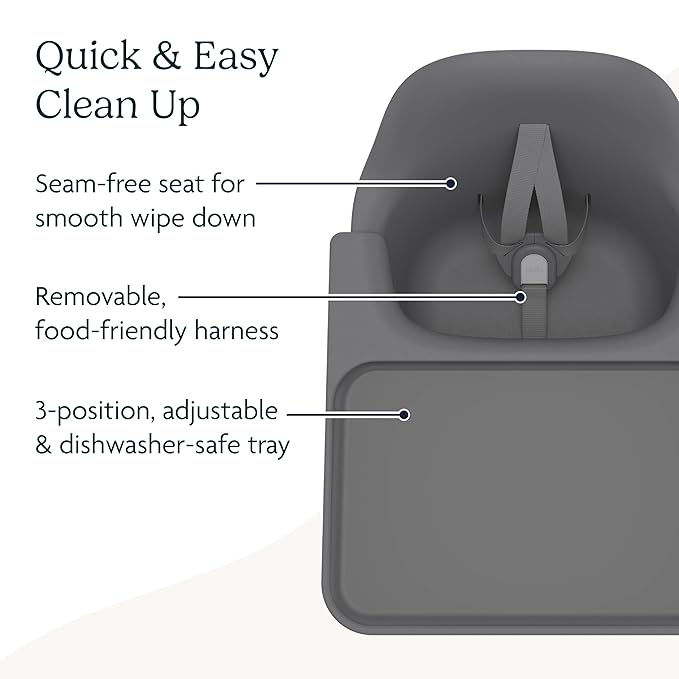 Ciro High Chair | Charcoal/Rubberwood