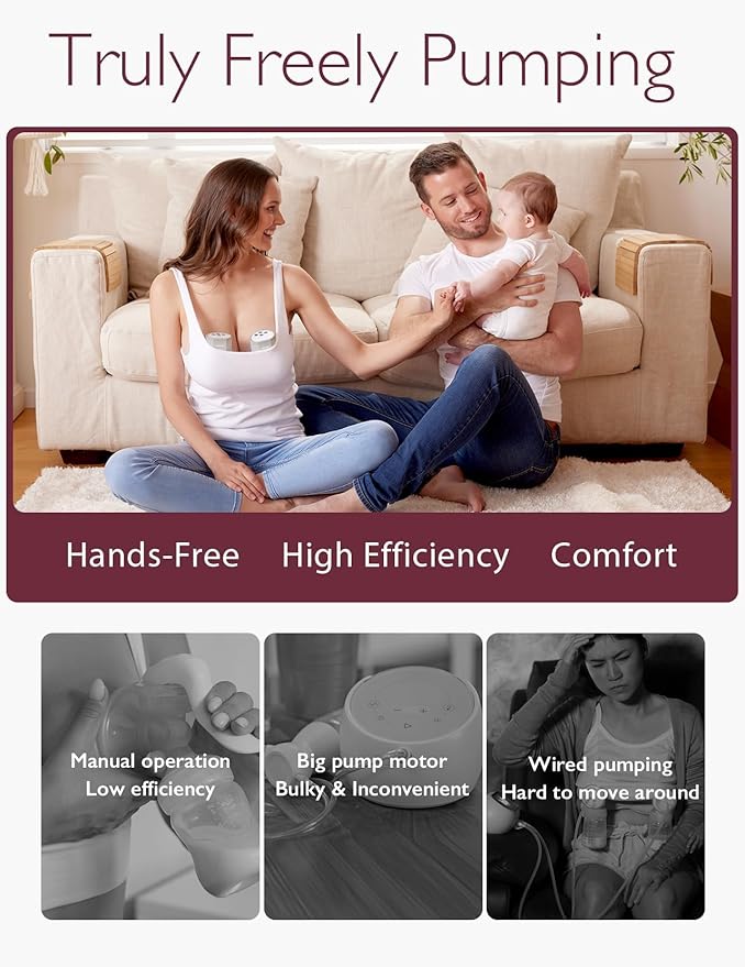 Momcozy Hands-Free Breast Pump S12 Pro Cozy Grey