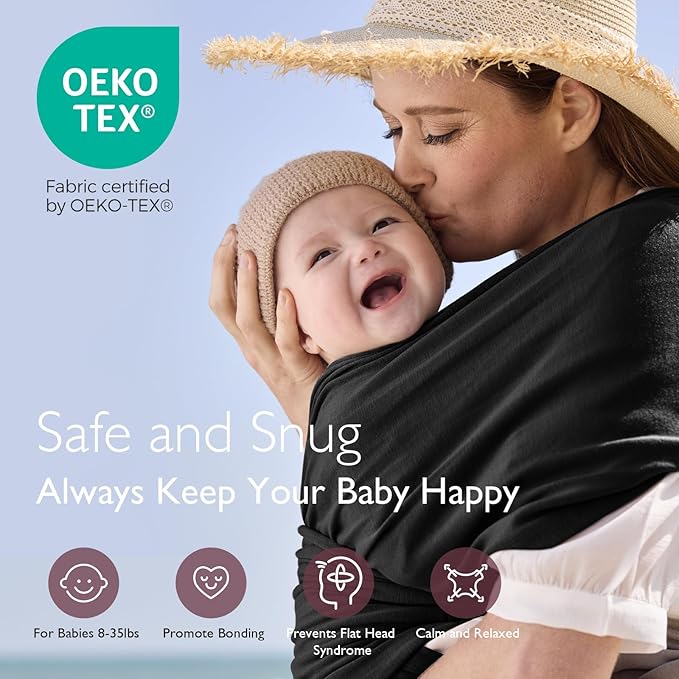 Momcozy Baby Wrap Carrier Black