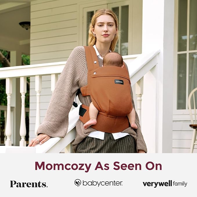 Momcozy Baby Carrier with Natural Cotton Linen Sepia