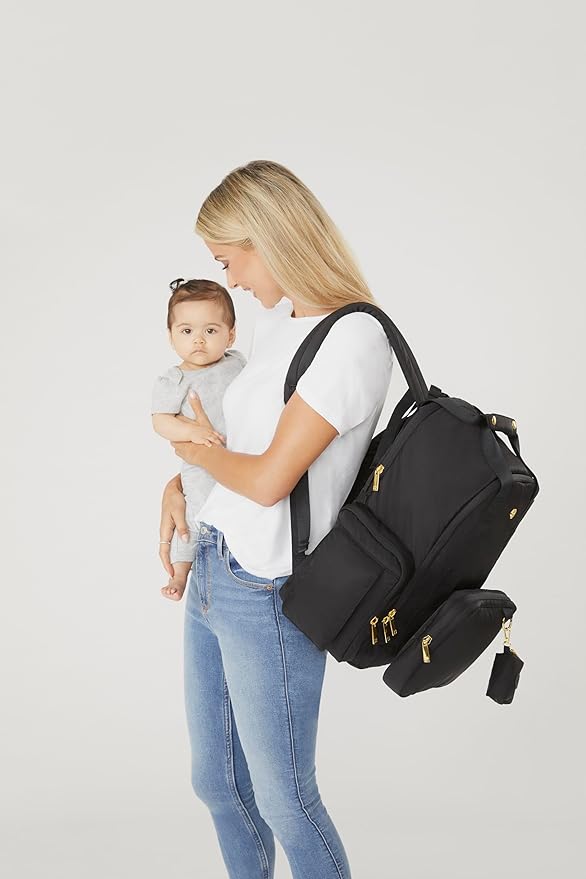 Signature Hug Pack Diaper Backpack, Black