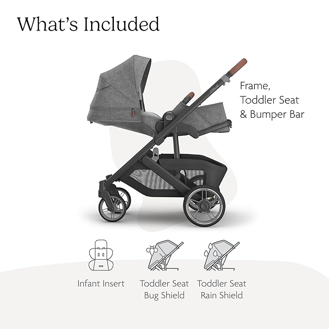 Cruz V3 Stroller | Charcoal Mélange/Carbon Frame/Saddle Leather