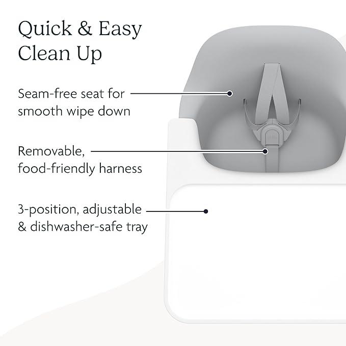 Ciro High Chair | Grey/Rubberwood