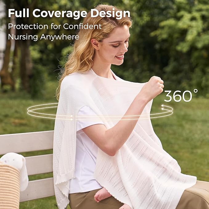 Momcozy Ultra-Light Nursing Cover White