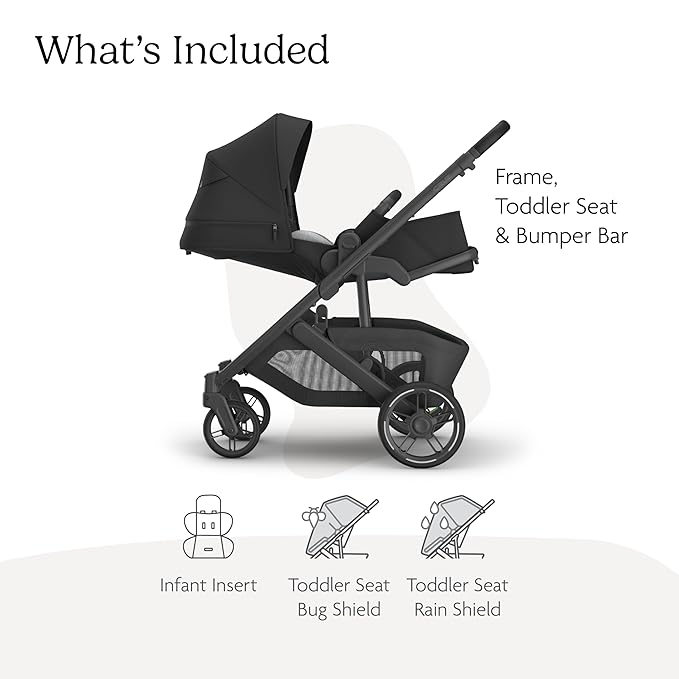 Cruz V3 Stroller | Charcoal/Carbon Frame/Black Leather