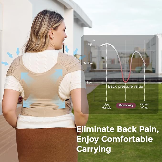 Momcozy Baby Wrap Carrier Light Curry