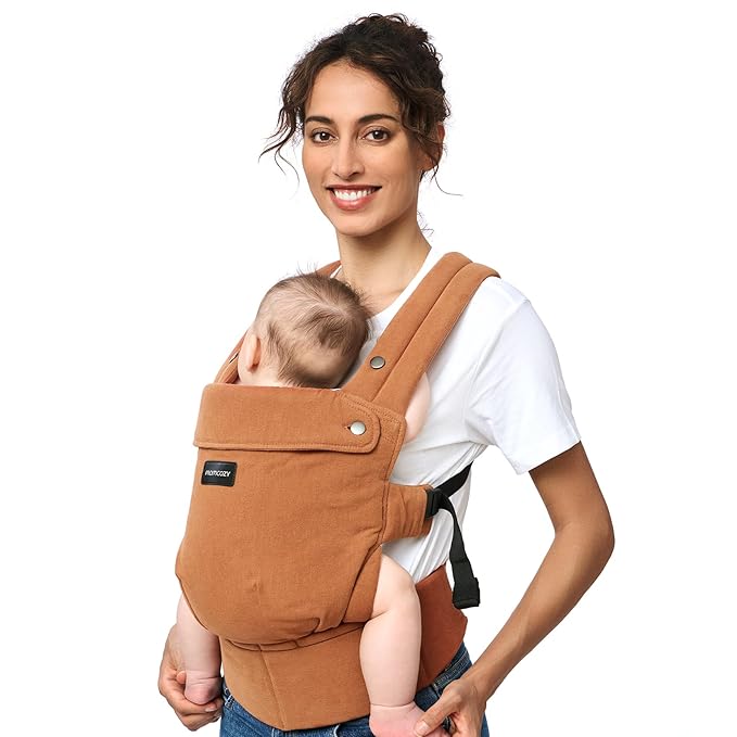Momcozy Baby Carrier with Natural Cotton Linen Sepia