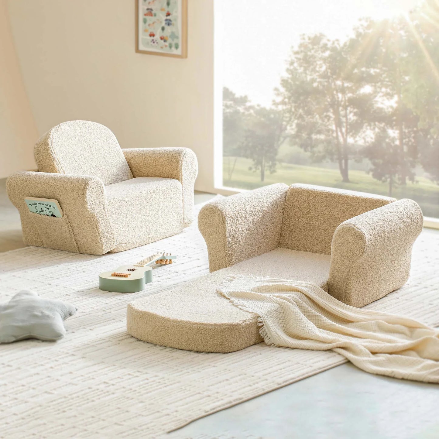 Tiny Land® Afternoon Couch —— Cream Kids Chair