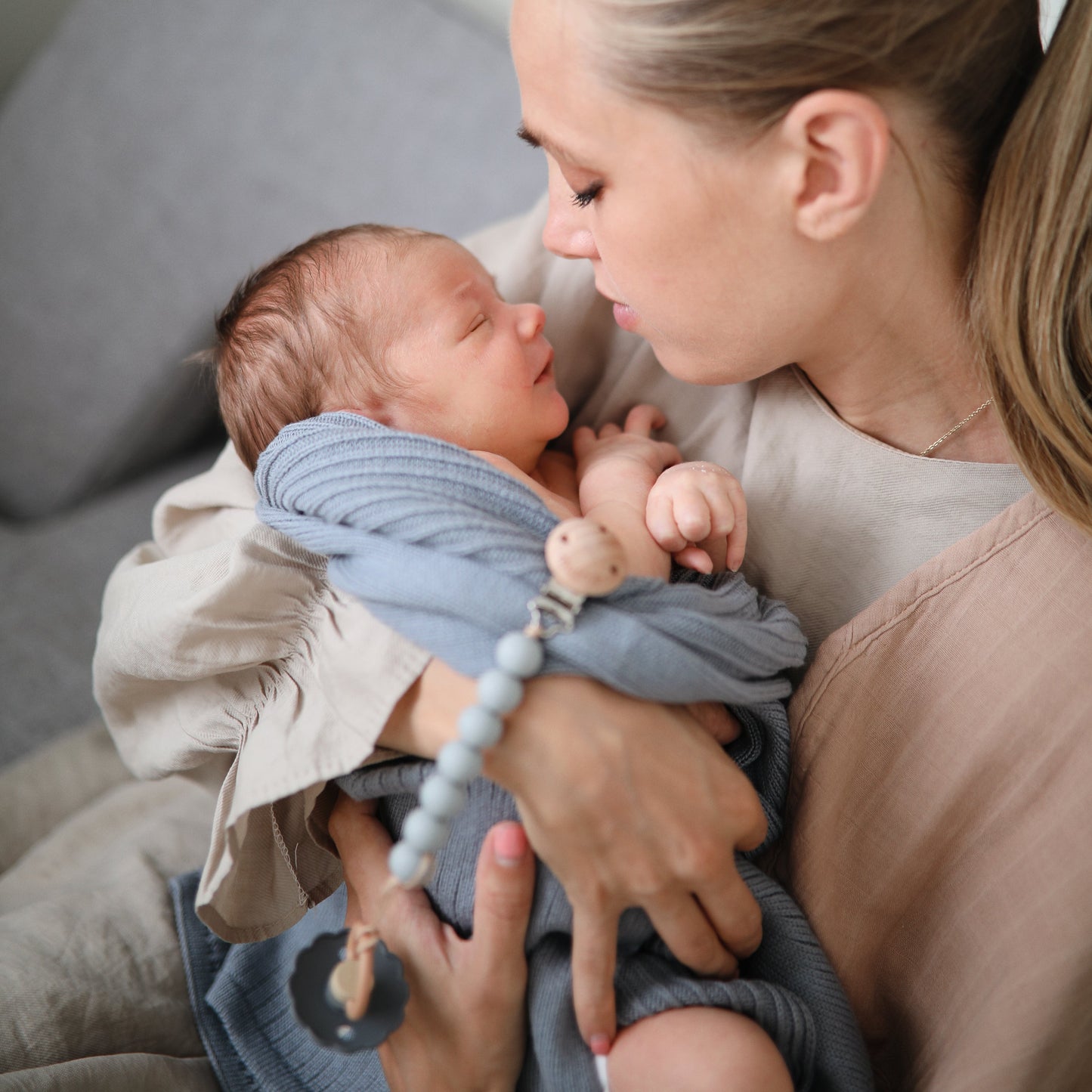 Knitted Ribbed Baby Blanket