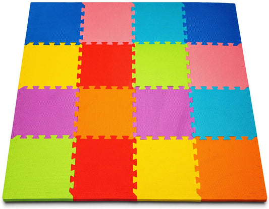 ToyVelt Foam Puzzle Floor Mat for Kids – Interlocking Play Mat with Colors – Educational Large Puzzle Foam Floor Tiles for Crawling, Playroom, Play Area, Baby Nursery