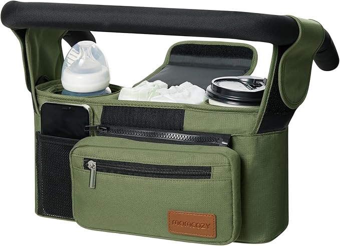 Momcozy Universal Stroller Organizer with Insulated Cup Holder