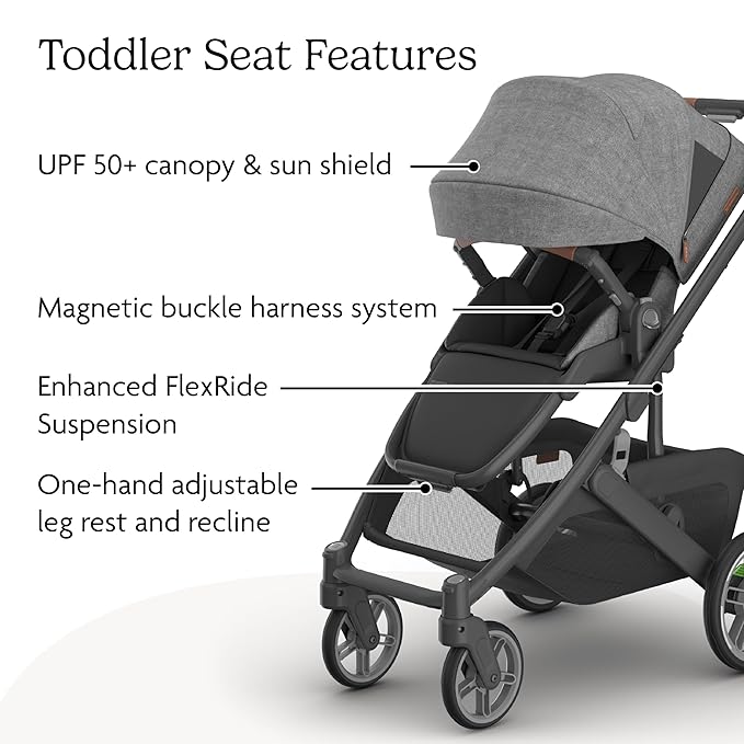 Cruz V3 Stroller | Charcoal Mélange/Carbon Frame/Saddle Leather