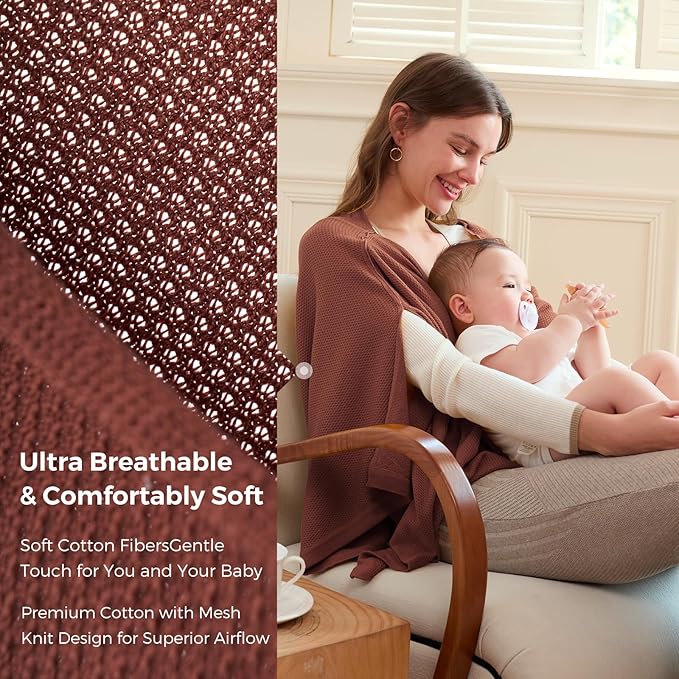 Rose Taupe Momcozy Nursing Cover