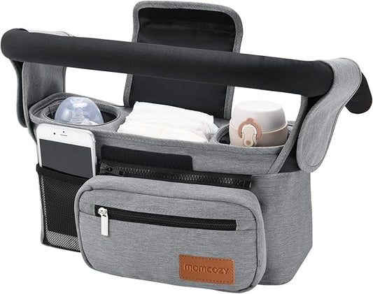 Momcozy Universal Stroller Organizer with Insulated Cup Holder