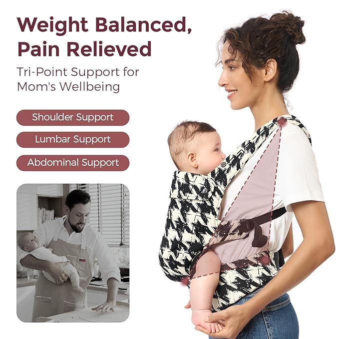 Momcozy Baby Carrier Houndstooth