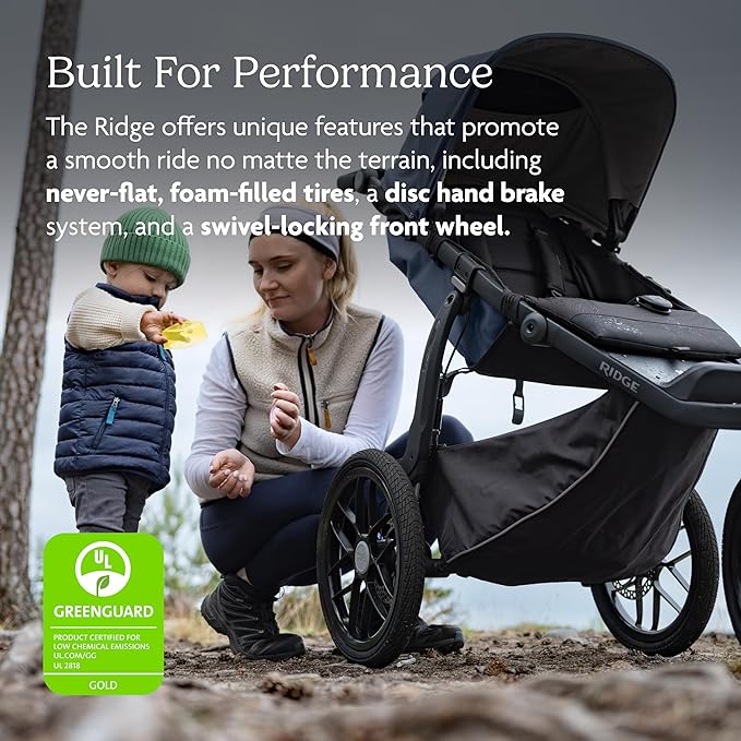 Ridge Jogging Stroller | Green Mélange/Carbon Frame