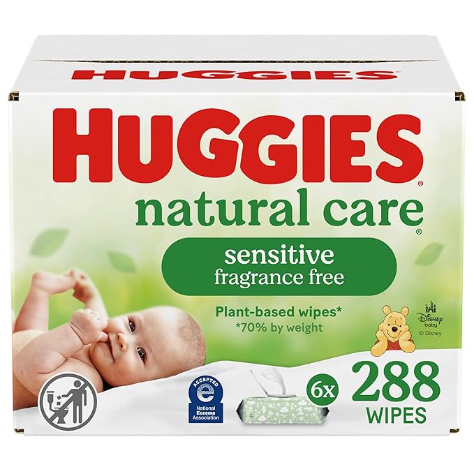 Natural Care Sensitive Baby Wipes, Unscented, 6 Pack