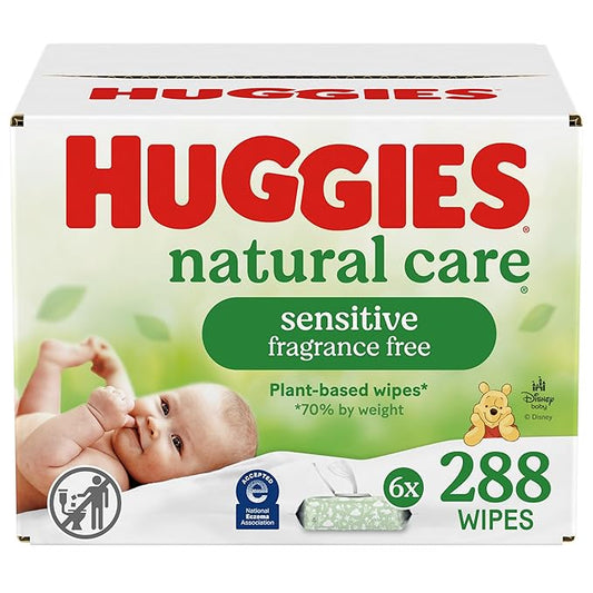 Natural Care Sensitive Baby Wipes, Unscented, 6 Pack