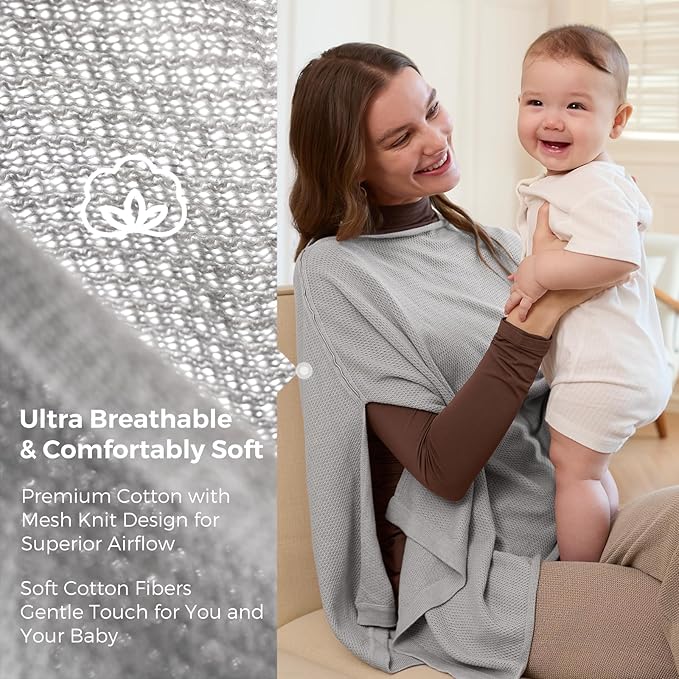 Momcozy Nursing Cover Grey