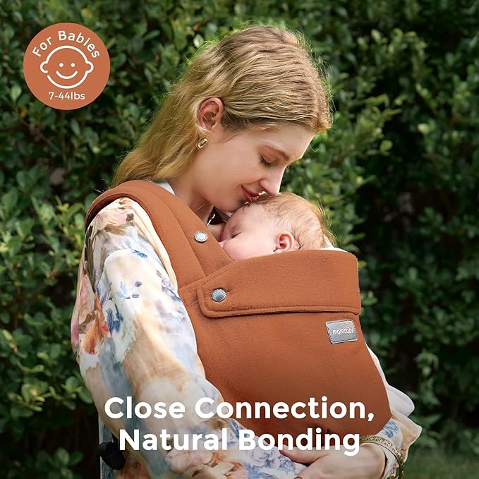 Momcozy Baby Carrier with Natural Cotton Linen Sepia