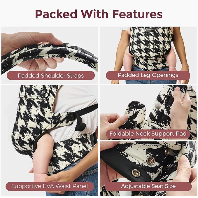 Momcozy Baby Carrier Houndstooth