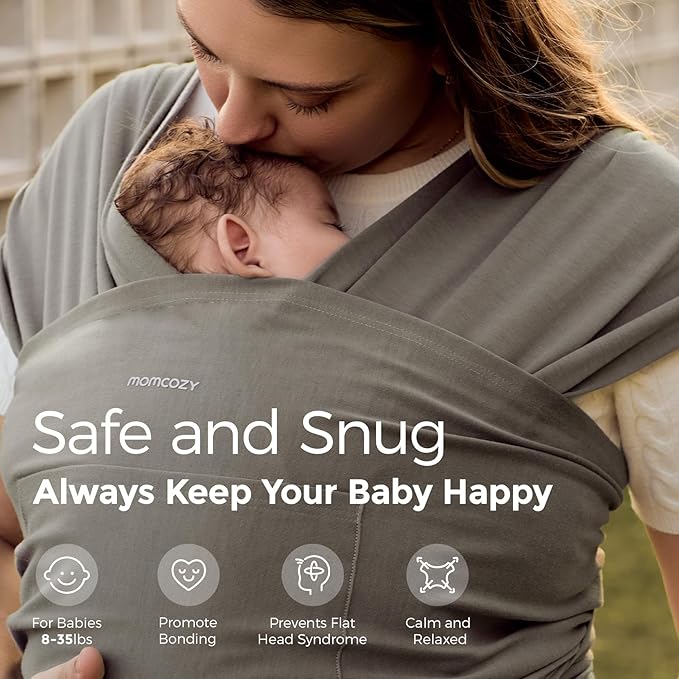Momcozy Baby Wrap Carrier Brown