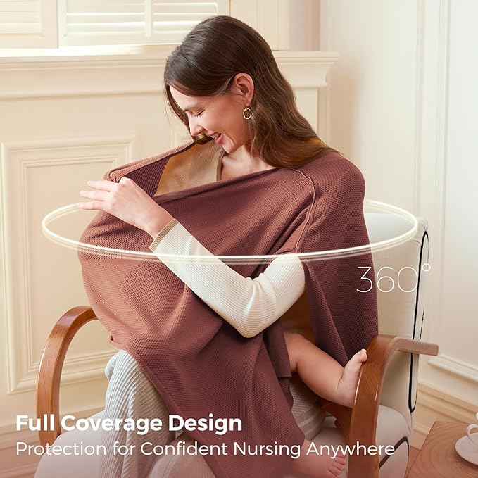 Rose Taupe Momcozy Nursing Cover