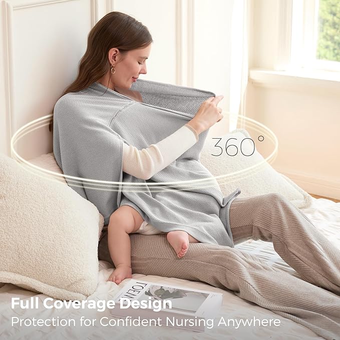 Momcozy Nursing Cover Grey