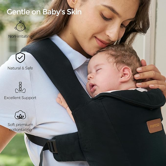 Momcozy Newborn Carrier WeeSnug Black