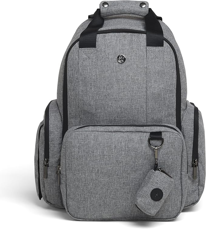 Signature Hug Pack Diaper Backpack, Dark Grey Heather