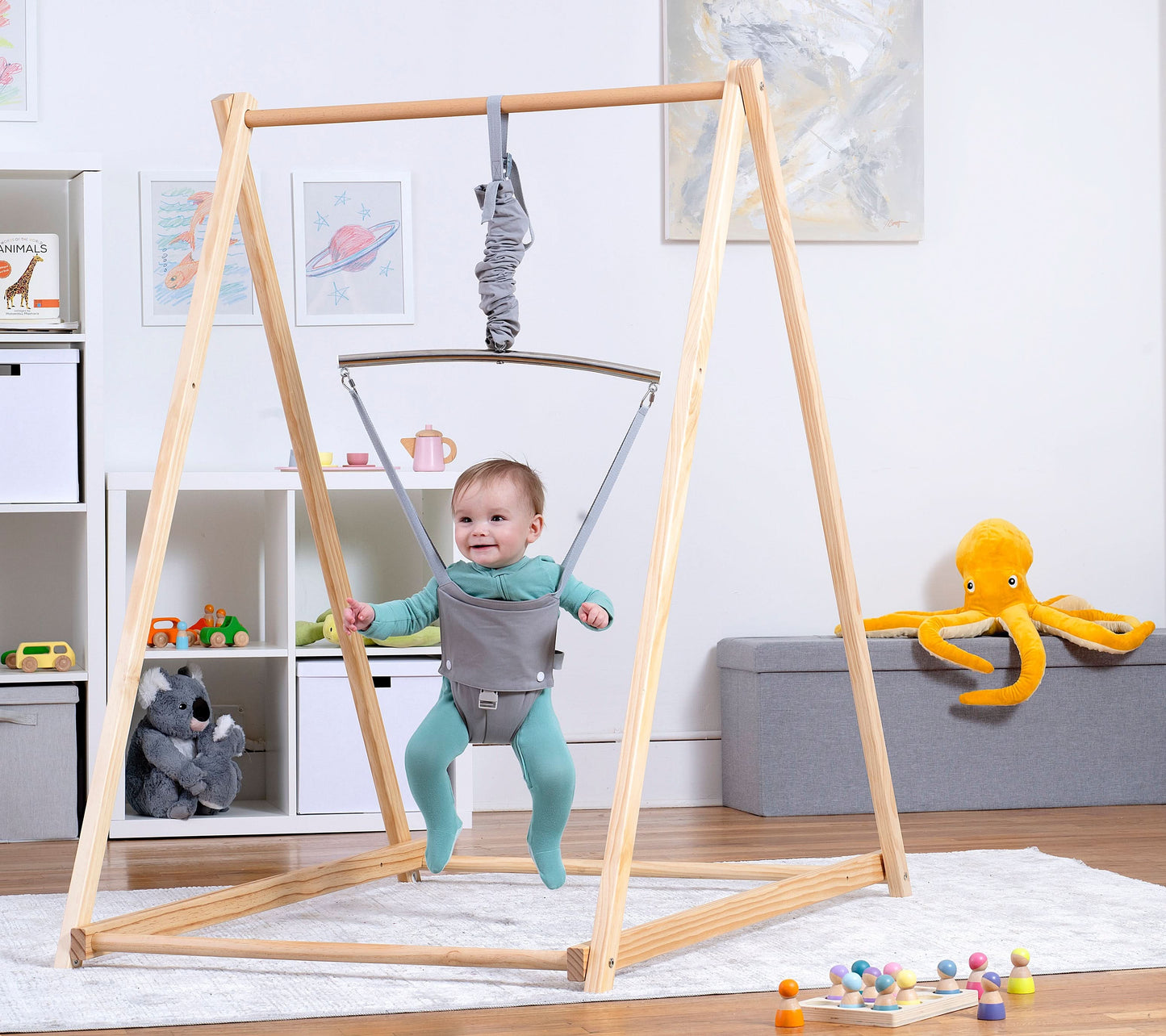 Tulip - Foldable Baby Bouncer with Harness