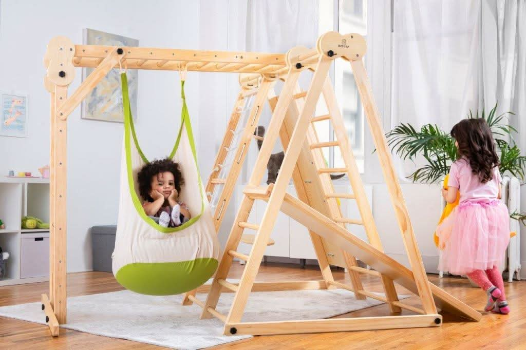 Chestnut - 8-in-1 Indoor Jungle Gym for Toddlers