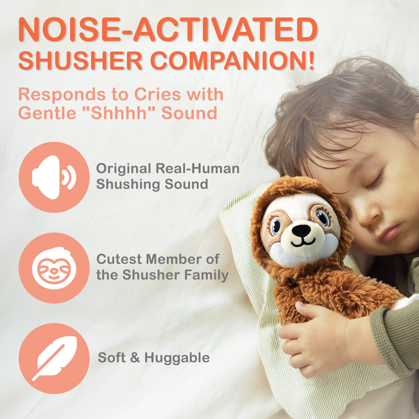 Baby Shusher Sloth Plush Sound Machine