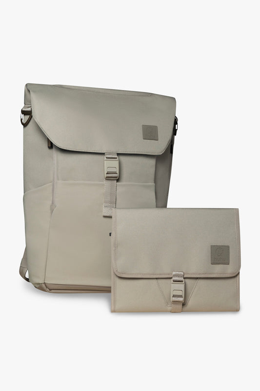 Everyday Diaper Backpack & Changing Wallet Bundle / Daybreak Taupe