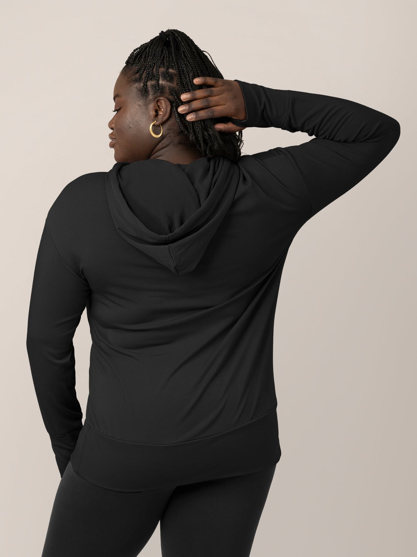 Bamboo Maternity & Nursing Hoodie | Black