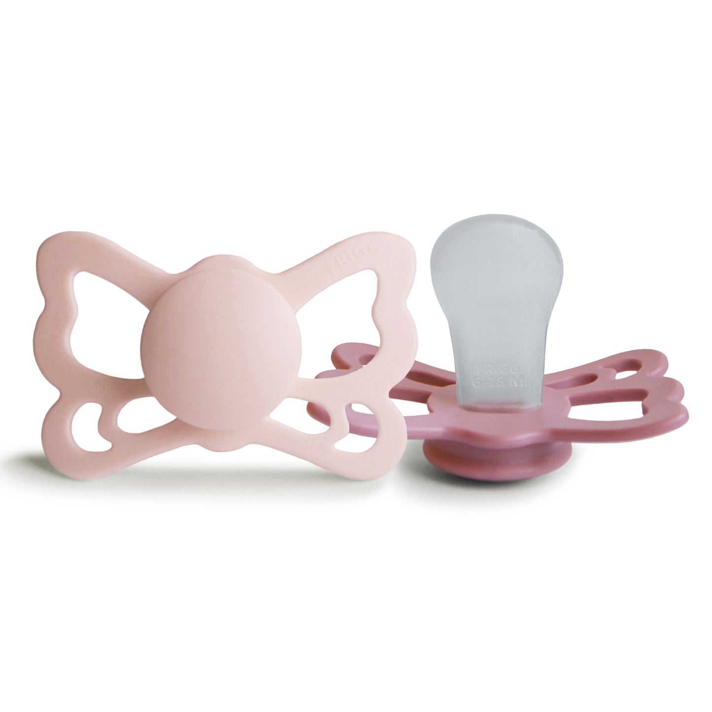 FRIGG Butterfly Anatomical Silicone Pacifier 2-Pack (6-18 Months)