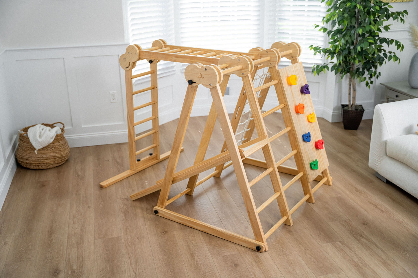 Chestnut - 8-in-1 Indoor Jungle Gym for Toddlers