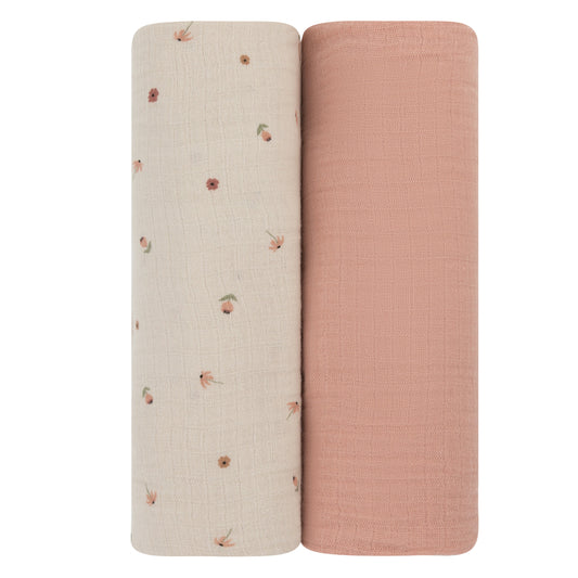 2 Pack Cotton Muslin Swaddle Blanket