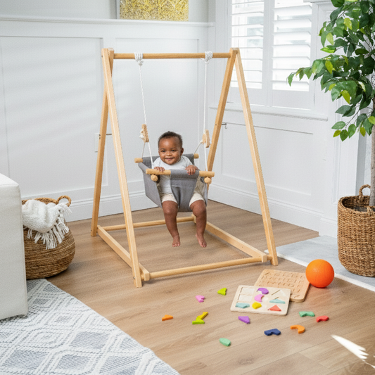 Foldable Baby Swing - Gray