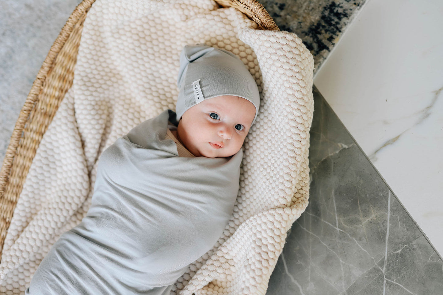 Modal Swaddle & Beanie Set in Gift Box