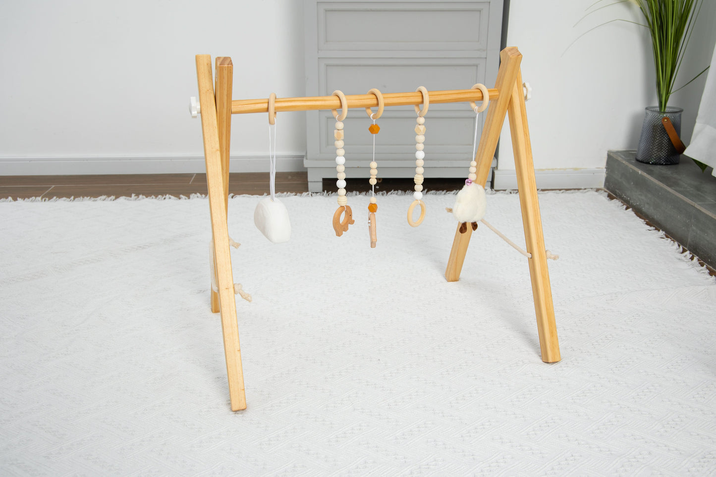 Lilac Wooden Baby Gym