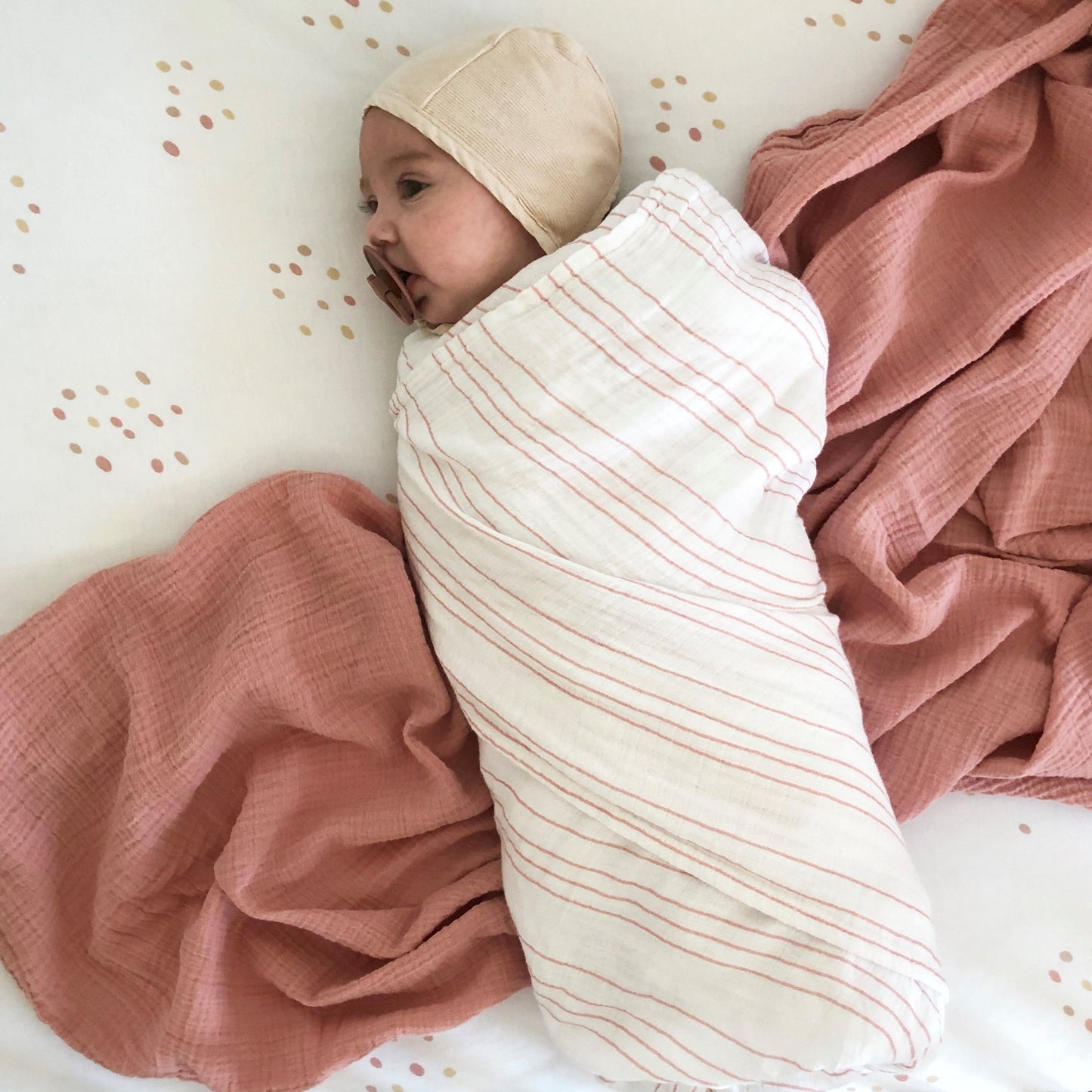 2 Pack Cotton Muslin Swaddle Blanket