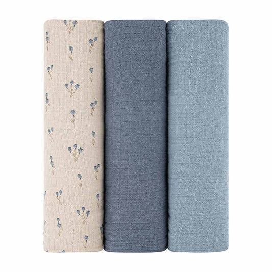 3 Pack Cotton Muslin Swaddle Blanket