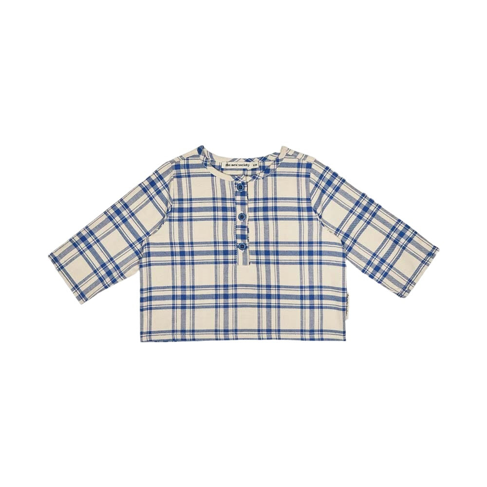 Jean Baby Shirt - Blue Check